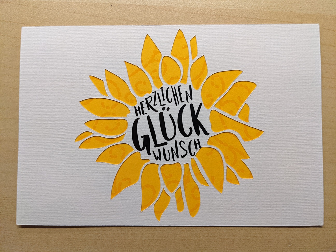 Glückwunschkarte 'Sonnenblume'