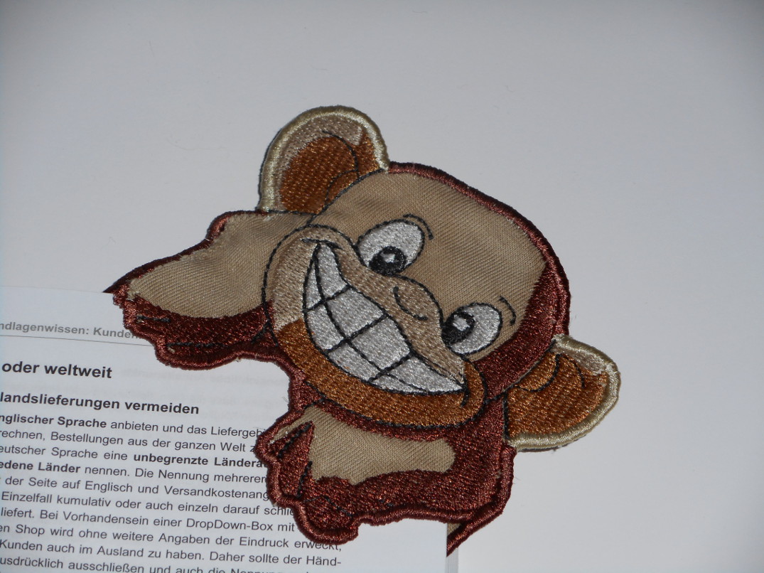 Lesezeichen 'Affe' von Smartneedle